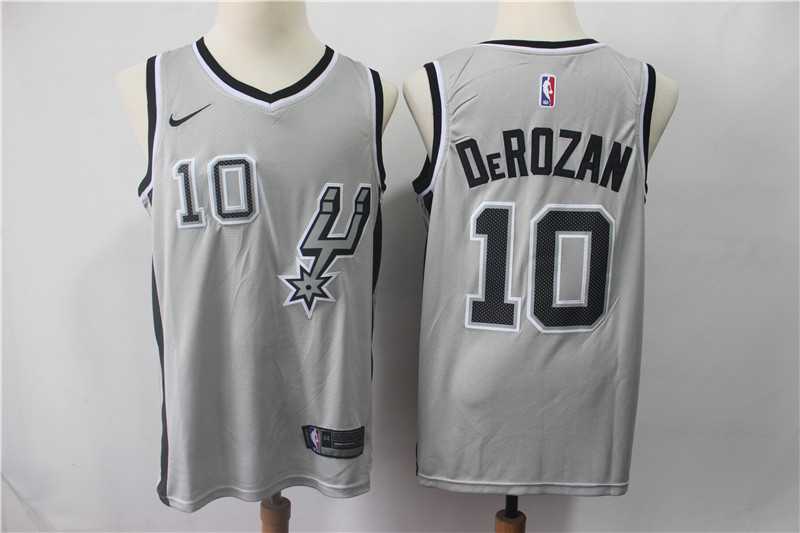 Spurs 10 DeMar DeRozan Gray Nike Swingman Jersey,We sell and wholesale Spurs 10 DeMar DeRozan Gray Nike Swingman Jersey on line form chian!